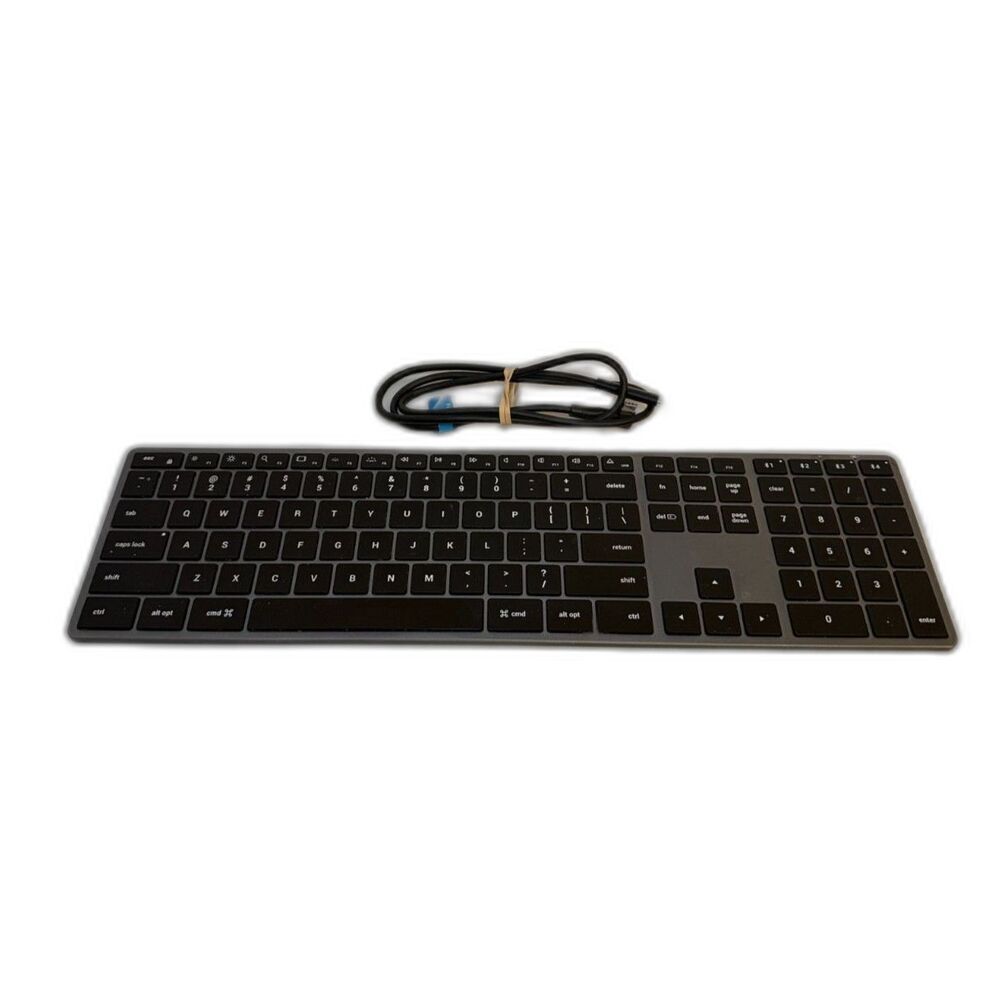 Satechi Slim X3 Wireless Bluetooth Keyboard Full Size Backlit Keyboard Black